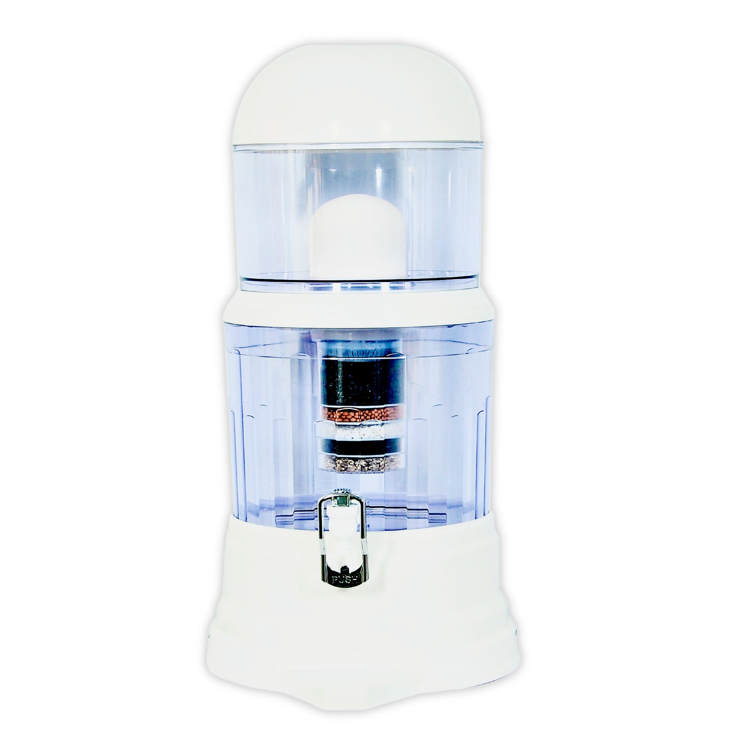 PS-MWP-16 PureStream Mineral Water Filter 5 Stages | Ceramic and Mineral Balls | Non-Electric and Chemical Free | Counter Top (Transparent, 16L, ABS, Pack of 1)