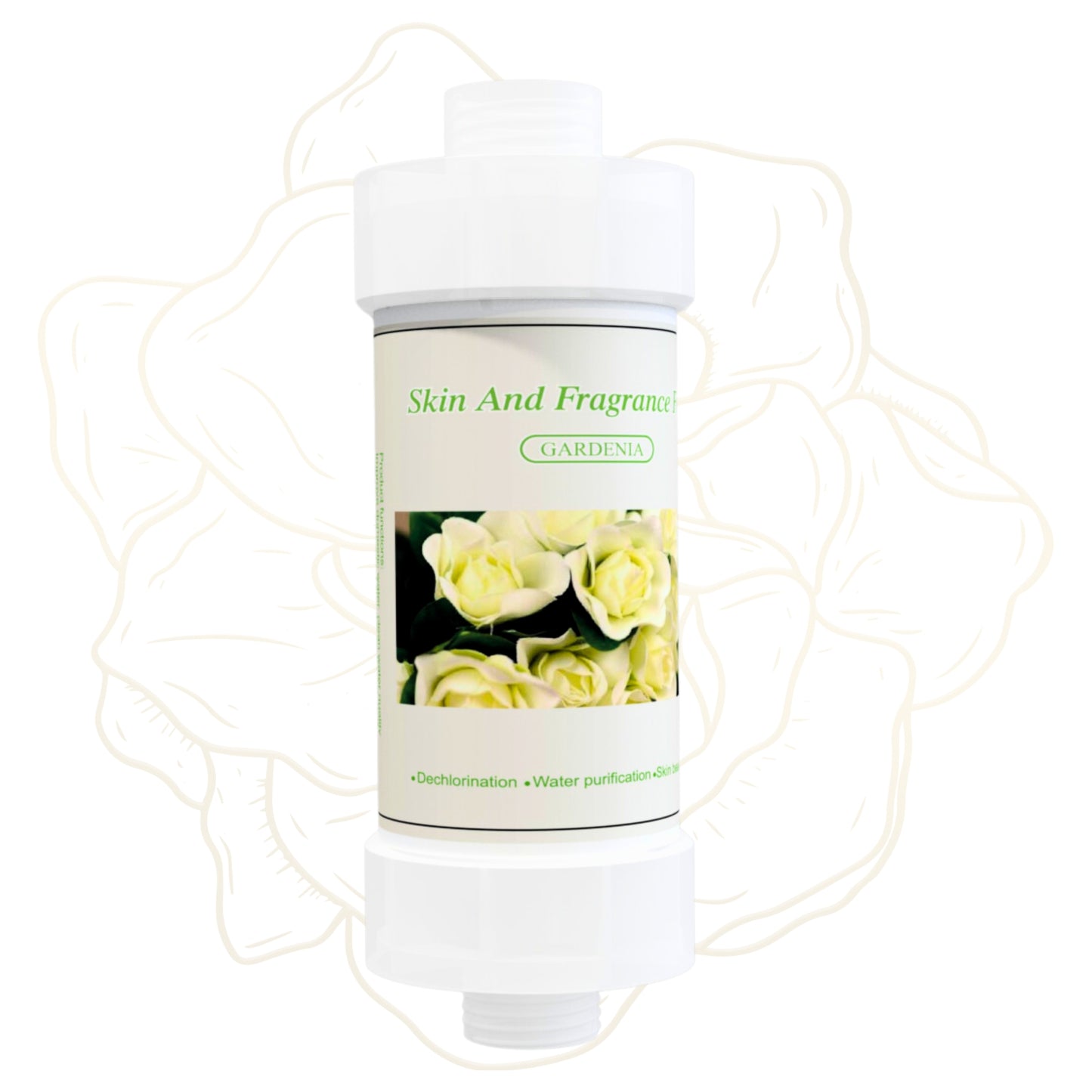 Fragrance Shower filter for hard water and chlorine with Skin and Fragrance filter | Gardenia Fragrance | Removes odor