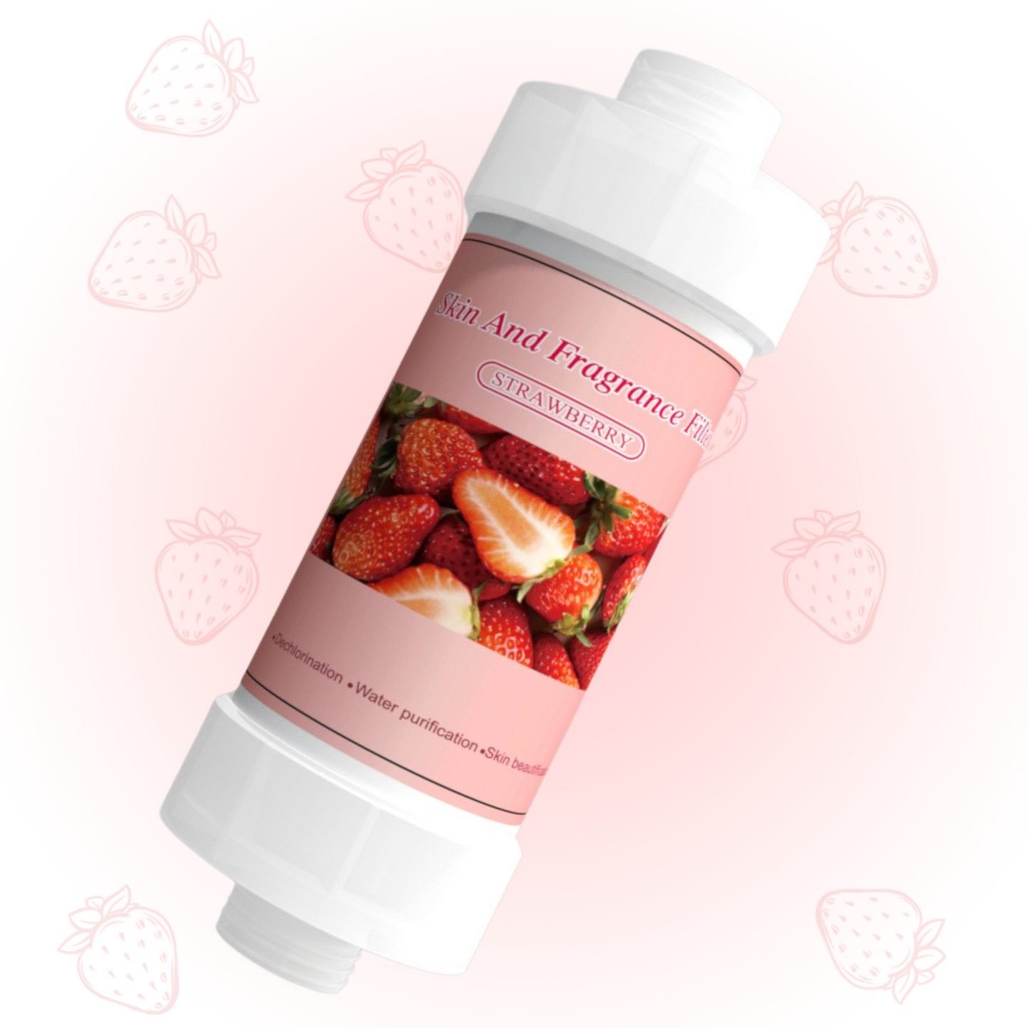 Fragrance Shower filter for hard water and chlorine with Skin and Fragrance filter | Strawberry Fragrance | Removes odor