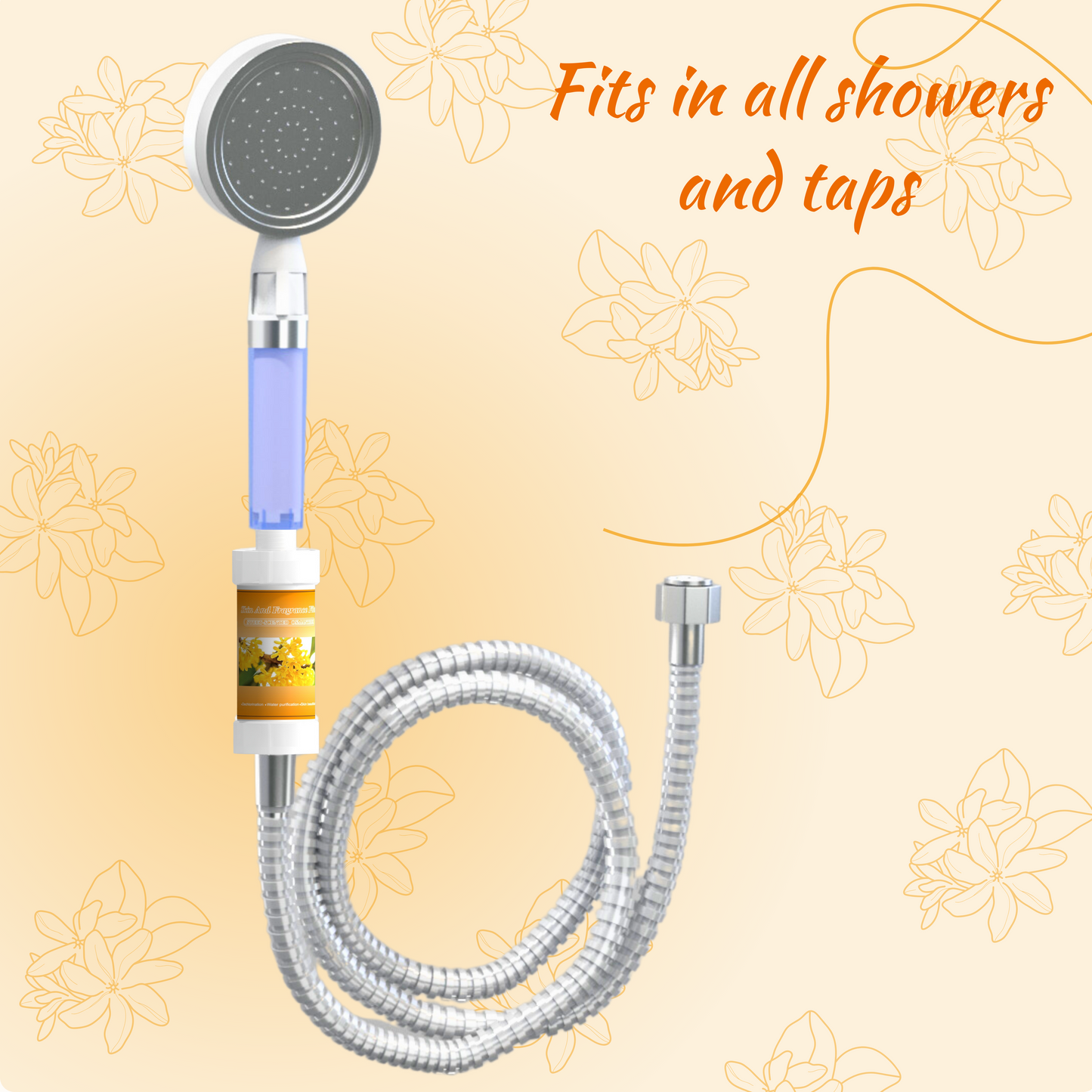 Fragrance Shower filter for hard water and chlorine with Skin and Fragrance filter | Sweet-Scented Osmanthus Fragrance | Removes odor