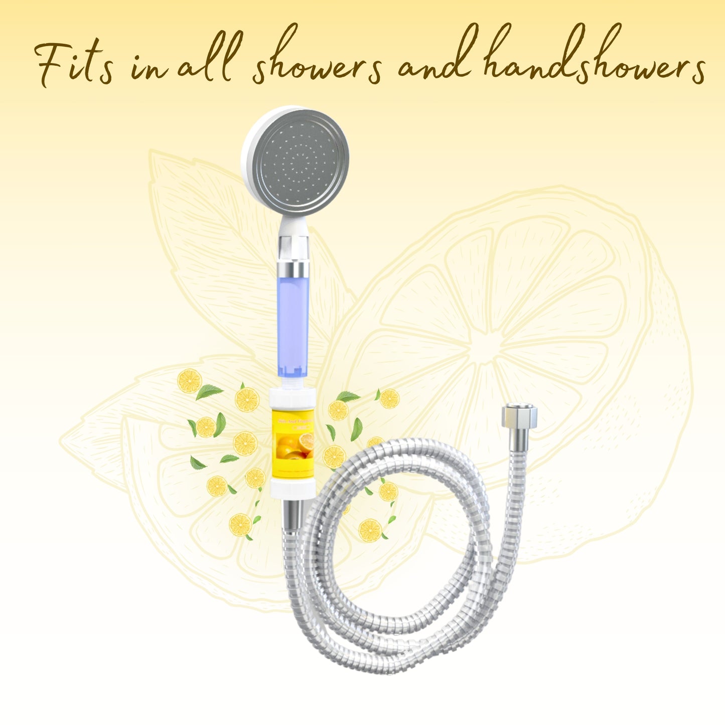 Fragrance Shower filter for hard water and chlorine with Skin and Fragrance filter | Lemon Fragrance | Removes odor