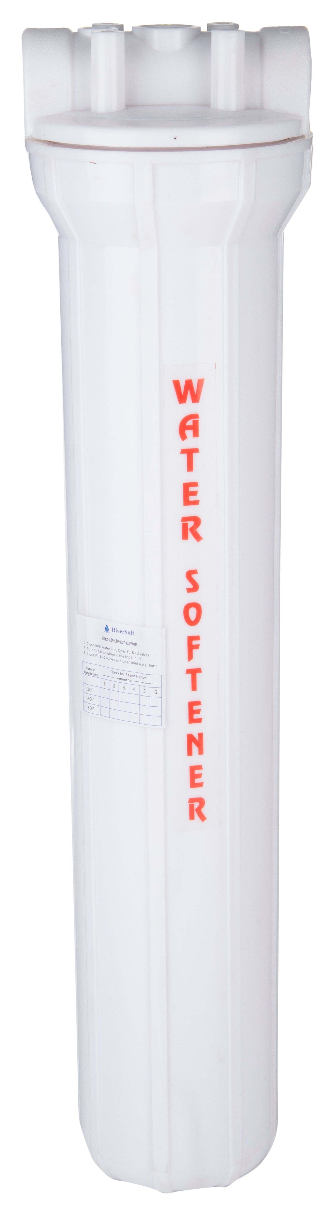 IonXtreme INX-3000 by RiverSoft | Ion Exchange Water Softener for individual bathroom (Resin 3 litres, White, PP)