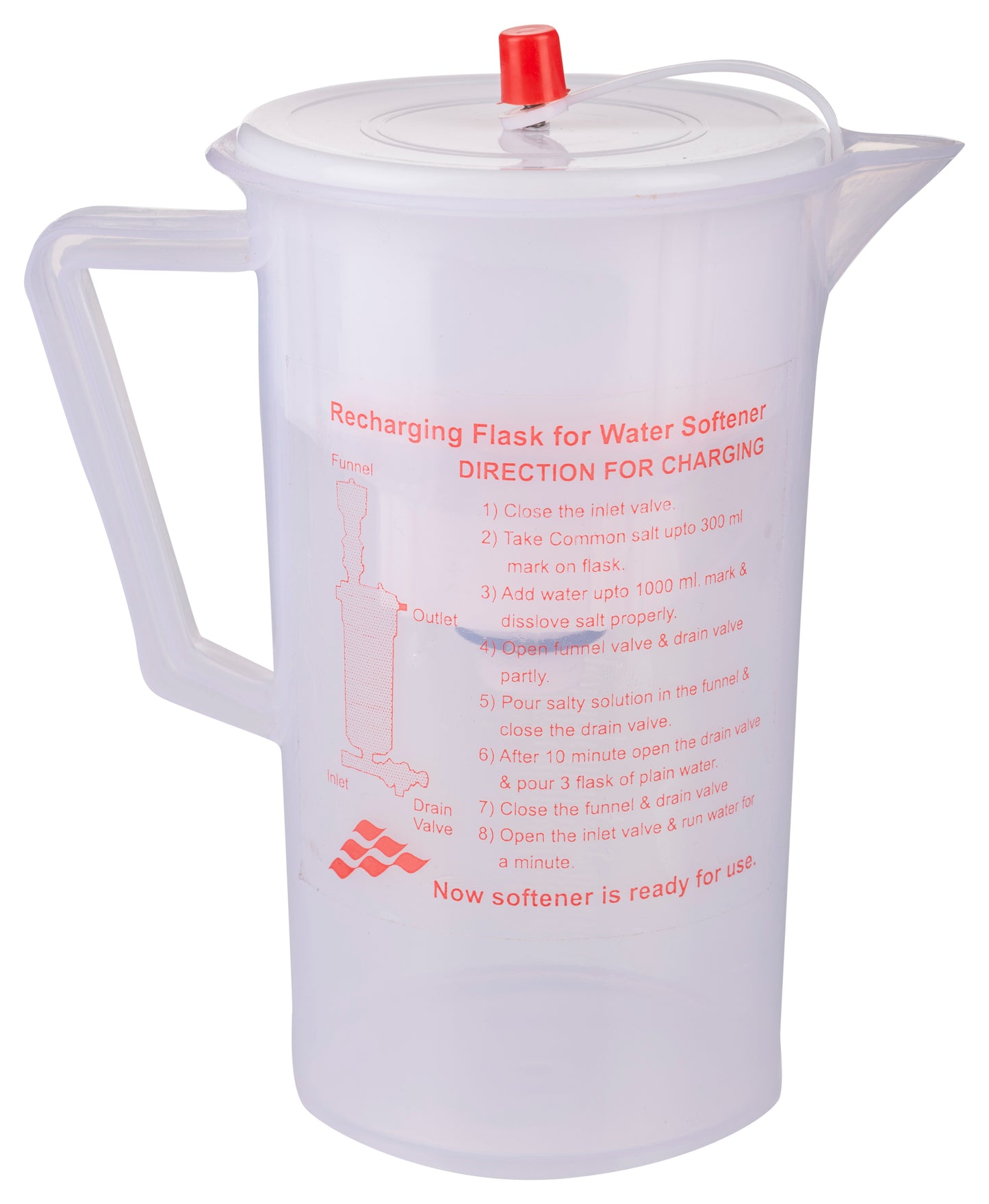 IonXtreme INX-3000 by RiverSoft | Ion Exchange Water Softener for individual bathroom (Resin 3 litres, White, PP)