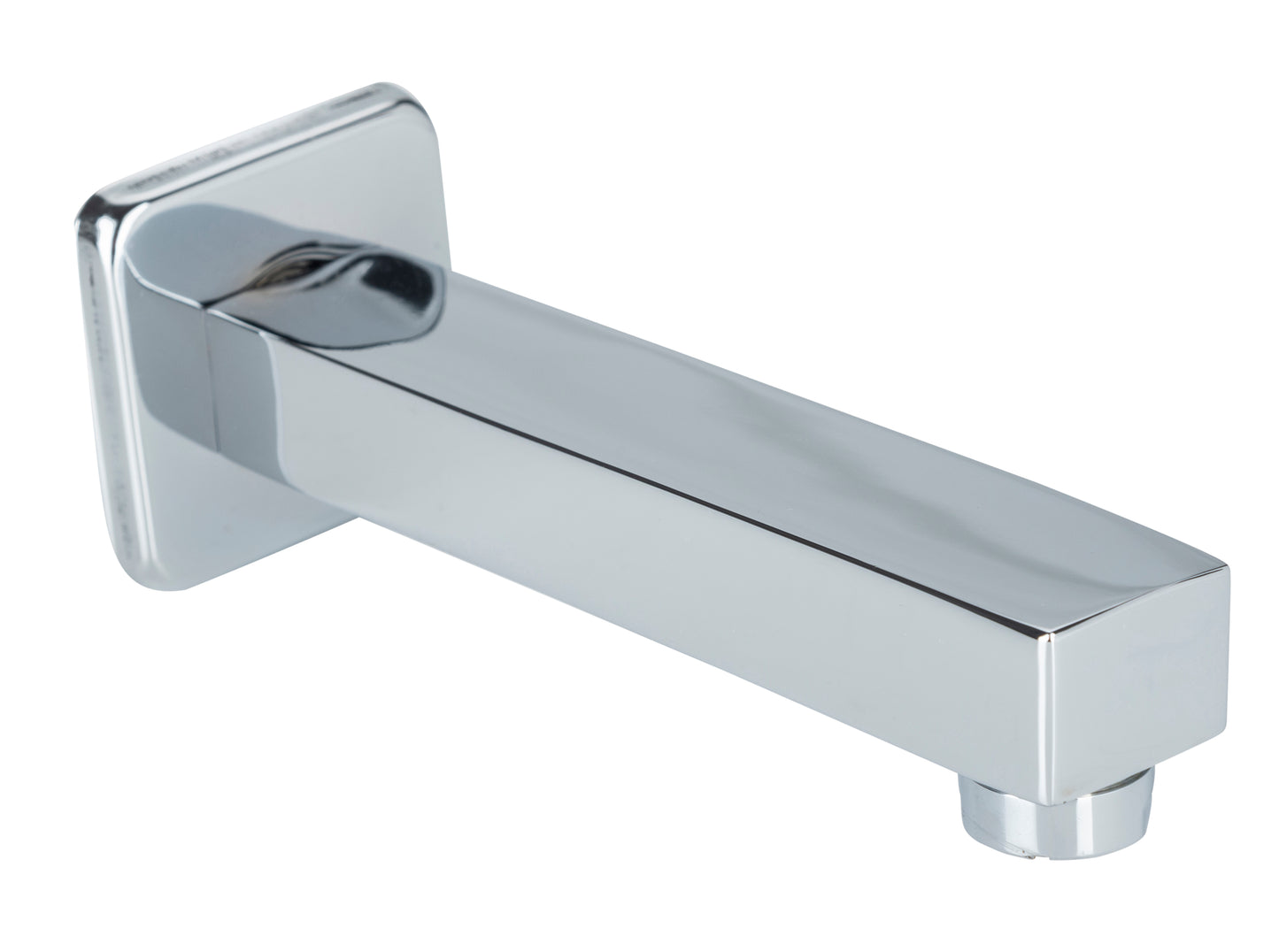 RiverSoft Kubix Spout with flange (Brass, Chrome Finish)