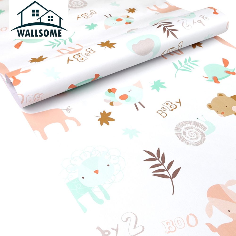 Wallsome AT-500 Jungle Theme Self Adhesive Wallpaper for Kids Room | Nursery | Bedroom (45 x 500 cm)