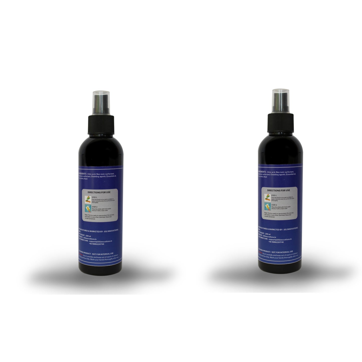Sparkle Limescale and Hardwater Stain Remover Liquid Spray for Basins (Pack of 2)