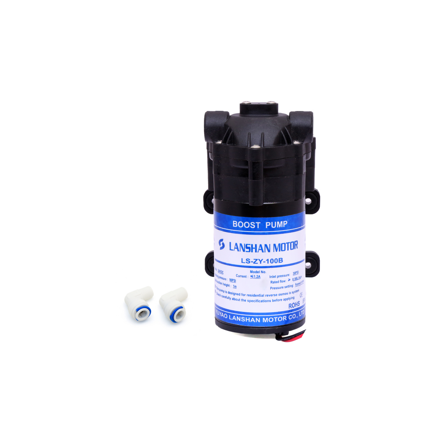 RiverSoft BP-100GPD Booster Pump 100 GPD| Compatible with all type of RO water purifiers(24 Volts)