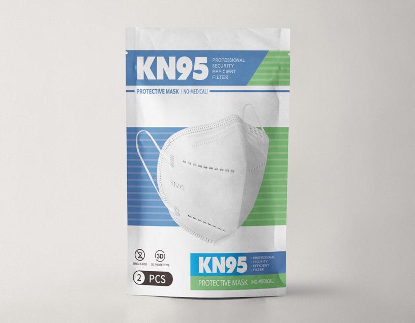 AiroPure KN95 Mask FFP2 Respirator with Nose Pin (pack of 2)