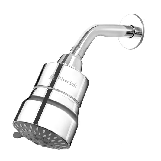 DIVA-05 shower filter for hard water with 15 stages with shower arm | 5 Mode Spray Setting | Water Softener for Bathroom |Water saving mist mode (Chrome, Pack of 1)