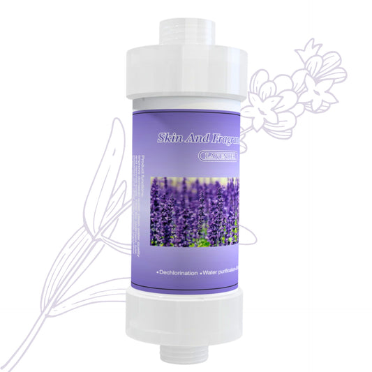 Fragrance Shower filter for hard water and chlorine with Skin and Fragrance filter | Lavender Fragrance | Removes odor
