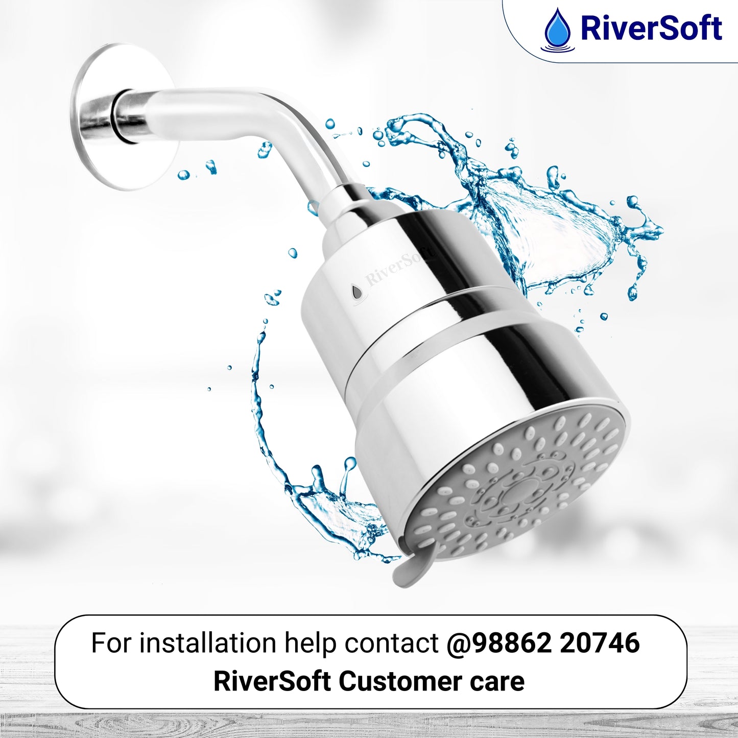 RiverSoft combo pack DIVA-03 Shower Filter With Kitchen Water-Saving Aerator | 3 Mode Spray Setting | Water Softener for Bathroom | Hard Water Filter (Chrome, Pack of 1)