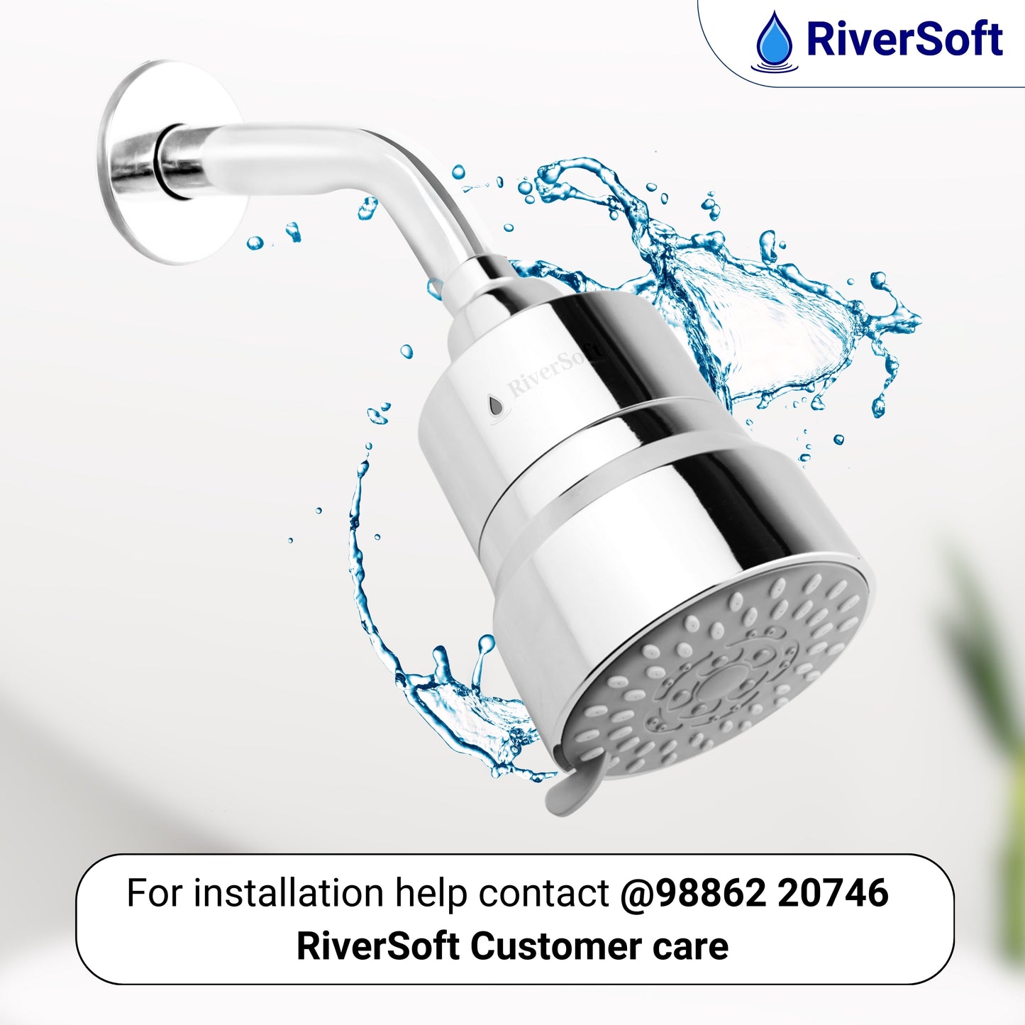 RiverSoft combo pack DIVA-05 Shower Filter and Kitchen Tap Aerator| 5 Mode Spray Setting | Water Softener for Bathroom | Water Saving Mist Mode (Chrome, Pack of 1)