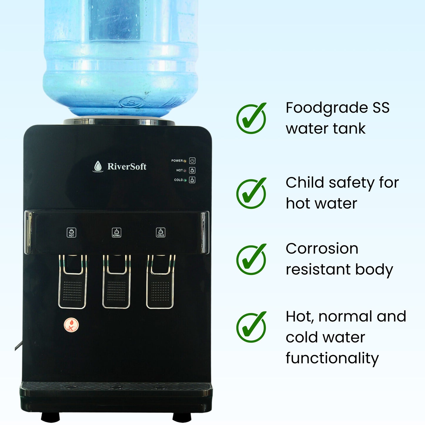 Hot, Cold and Normal Water Dispenser| Table Top | Suitable for Office & Home