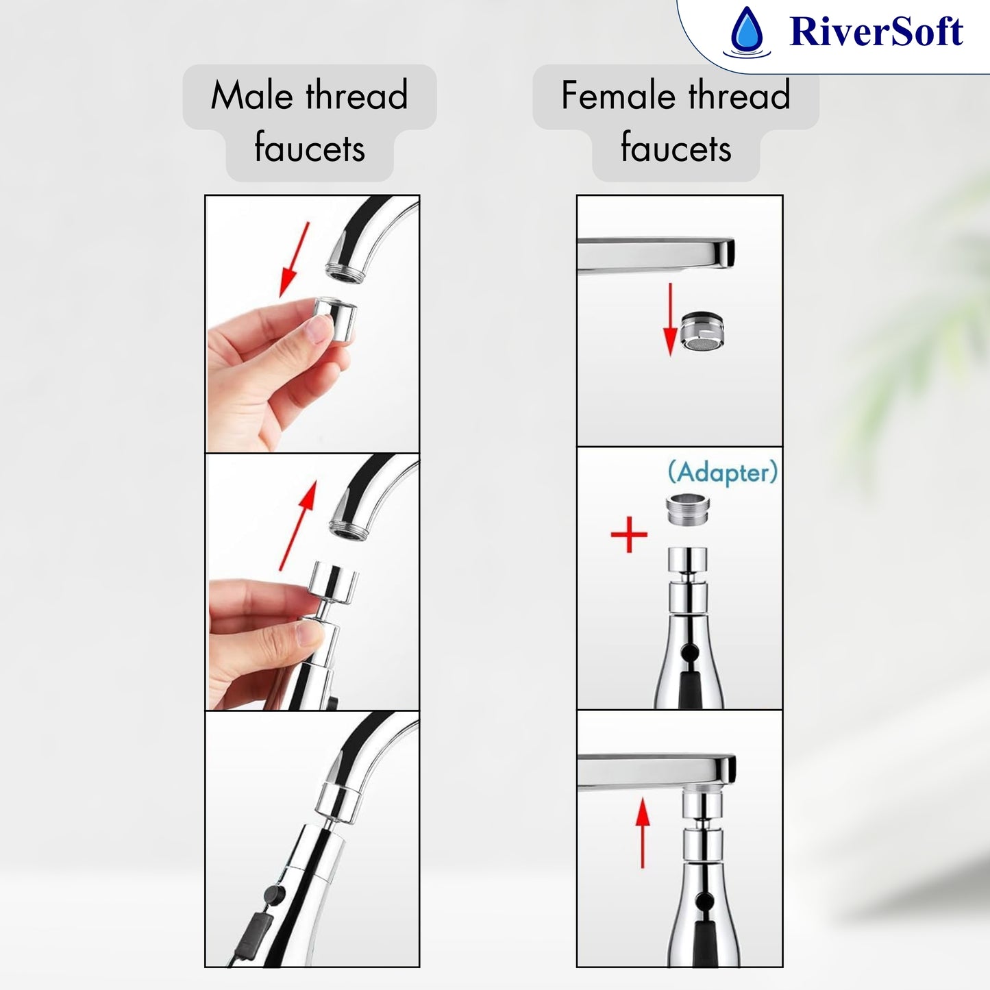 Tap Extender for Kitchen Sink | 360 Degree Rotation | Water Saving Nozzle | 2 Mode Flow