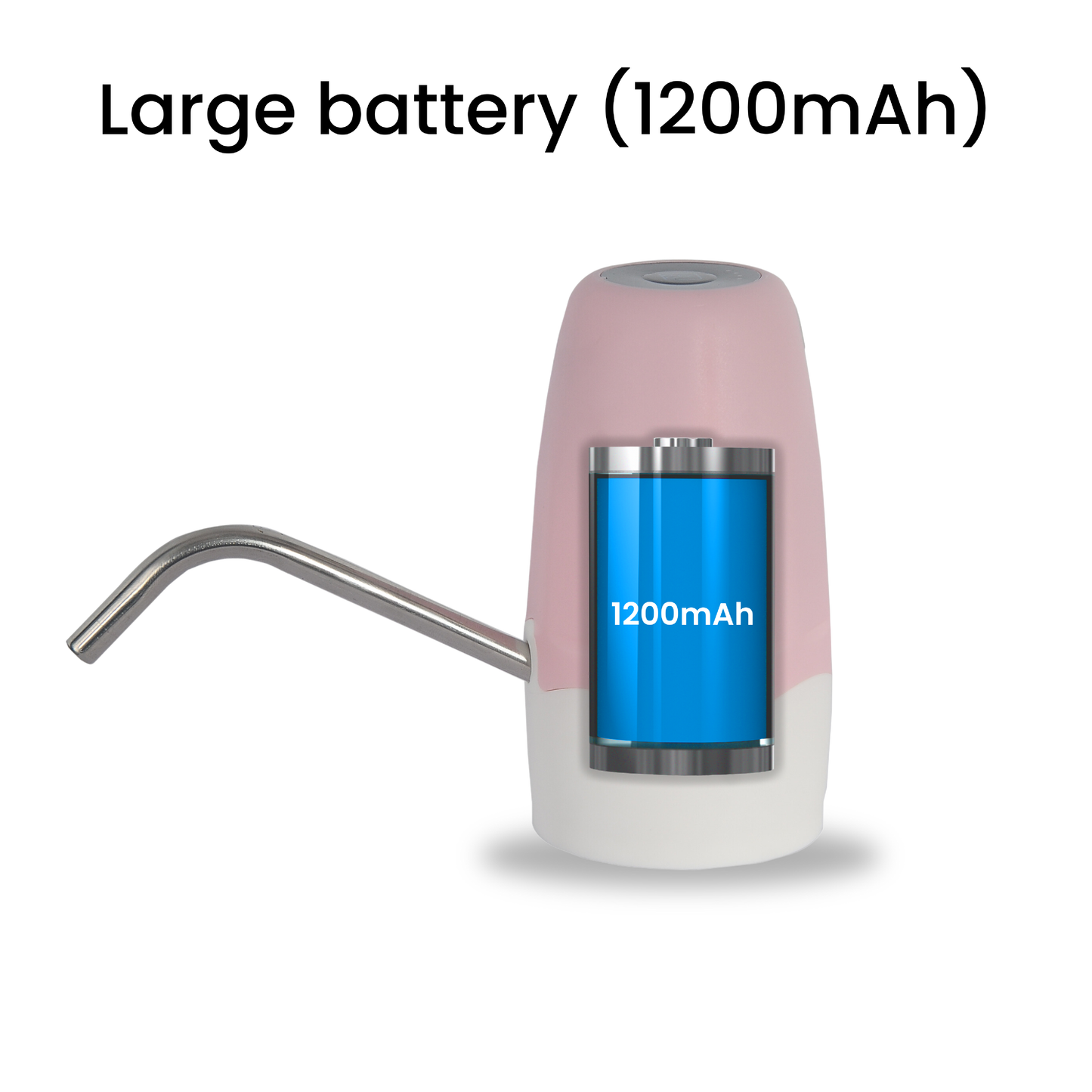 AWD-Pro-P-1 Automatic Water Dispenser Pump for 20 Litre Water Bottle Can with Portable USB Charging Cable | Pink