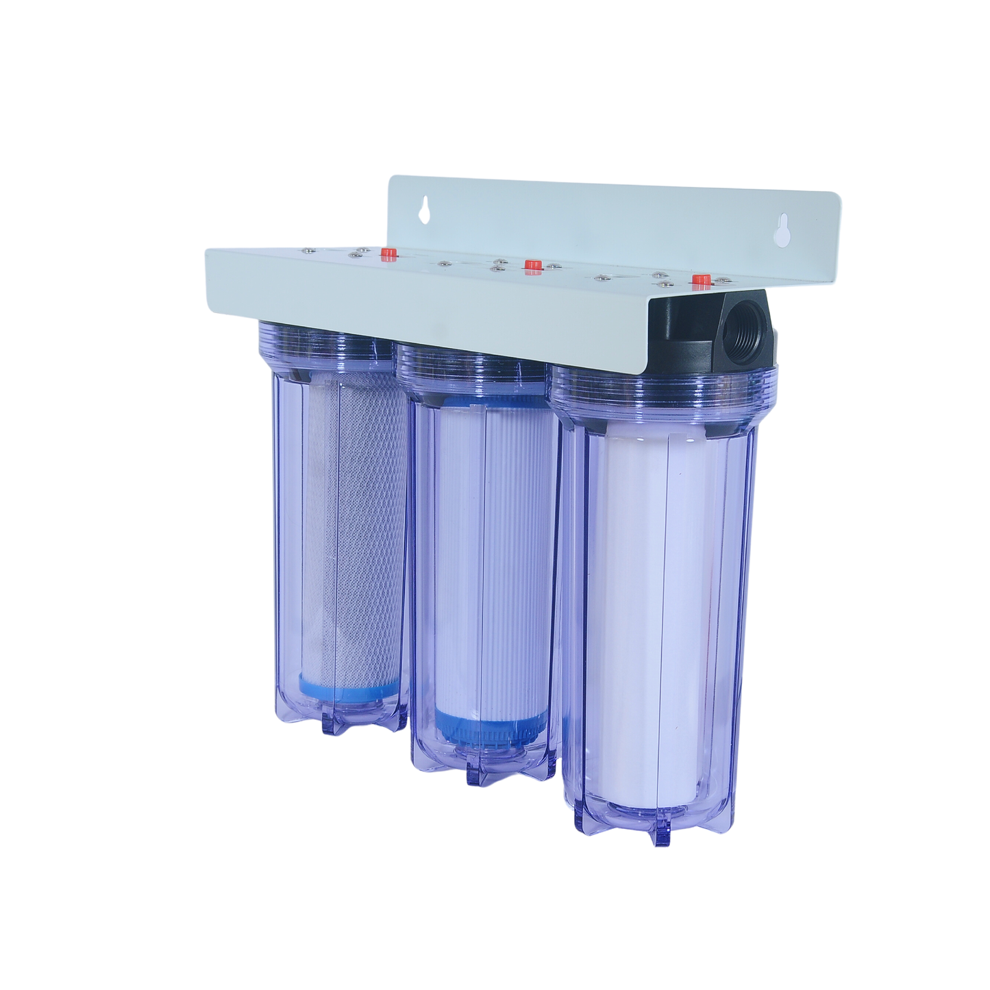 RO-Pure Inline/Under-Sink Water Filter 3 Stages PP Spun Cartridge, CTO Cartridge & GAC Cartridge