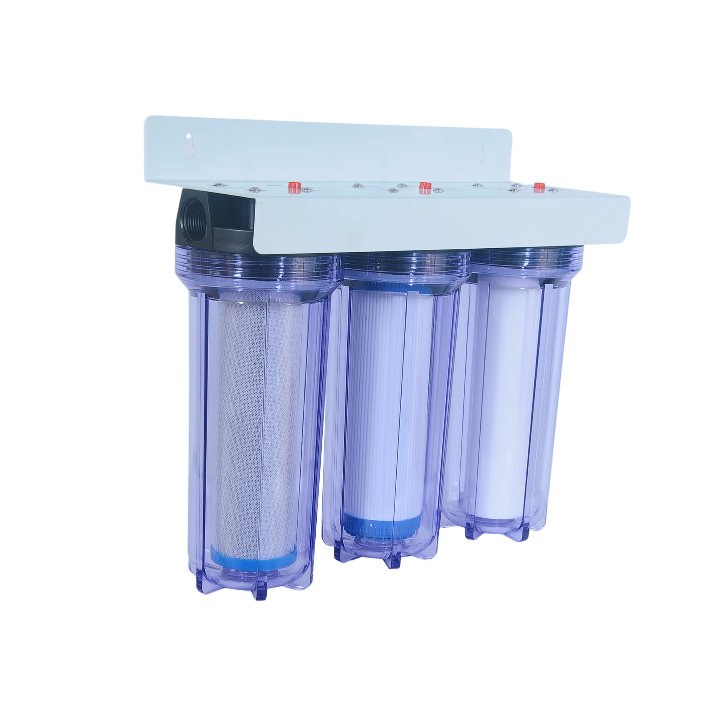RO-Pure Inline/Under-Sink Water Filter 3 Stages PP Spun Cartridge, CTO Cartridge & GAC Cartridge