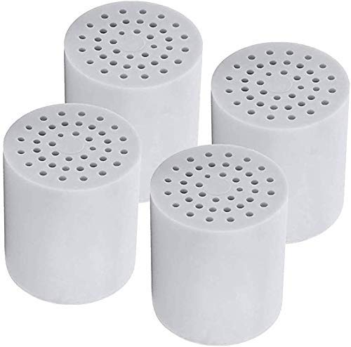 RIVERSOFT SFC-15 PRO SHOWER FILTER CARTRIDGE WITH 15 STAGE | FOR IMPROVING HAIR AND SKIN (PP, White, Pack of 4)