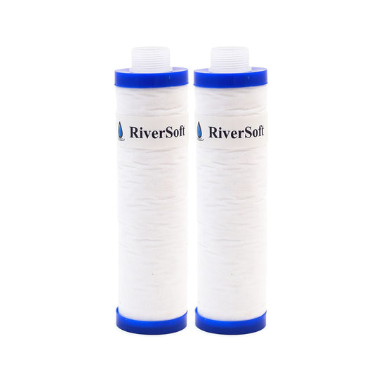 RiverSoft MLT-10-2 RO Prefilter MLT Cartridge 5 micron For Removing Sediments | Suitable For 10 Inch Prefilter Housing (Pack of 2, white, 9 inch, Polypropylene yarn wound, 5 Micron)
