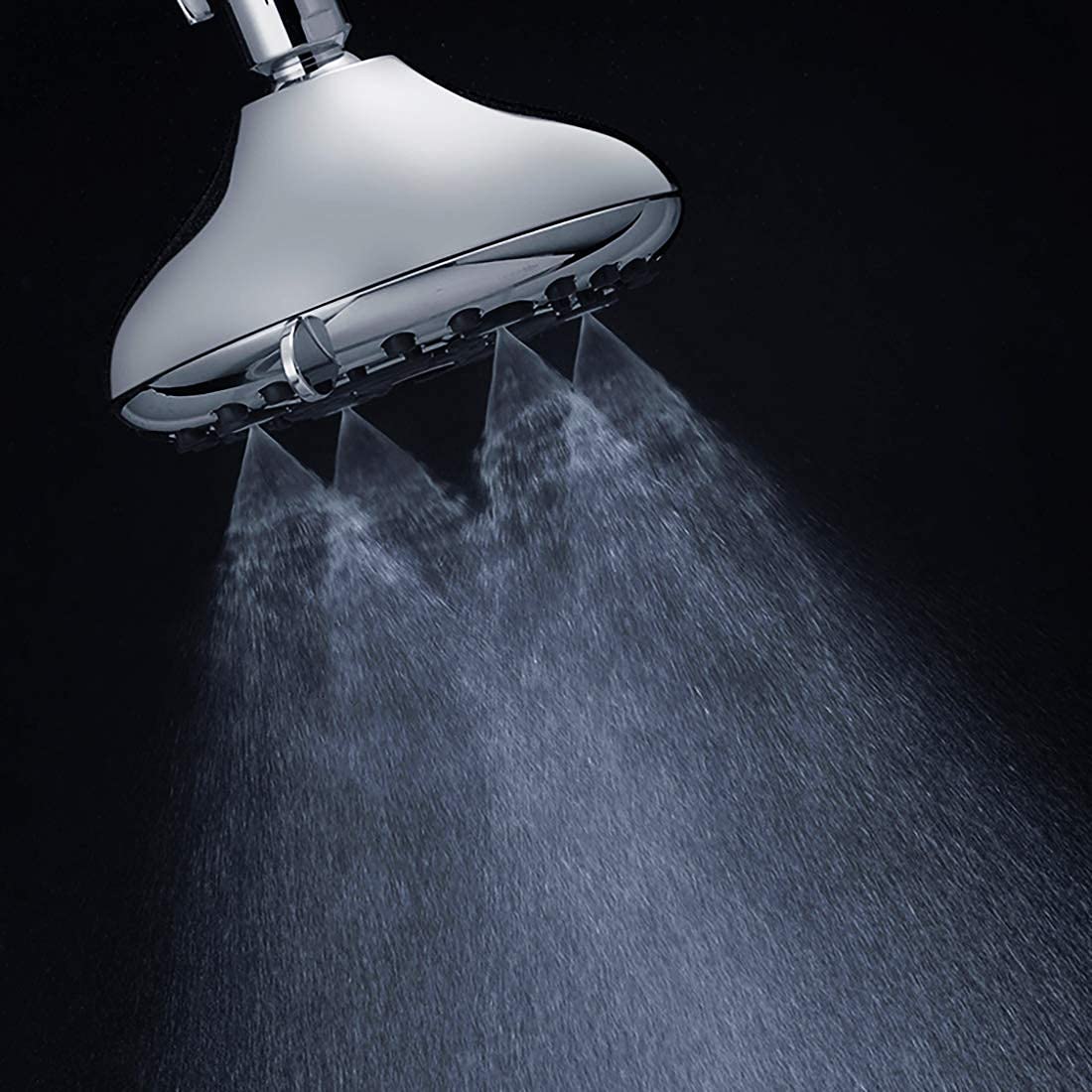MS-5D135-SA-001 Overhead mist shower with 6 function spray settings with shower arm and flange