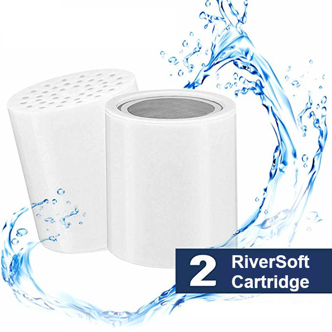 RIVERSOFT SFC-15 PRO SHOWER FILTER CARTRIDGE WITH 15 STAGE | (PP, white, Pack of 2, Cartridge only)